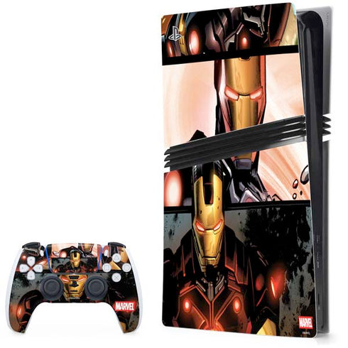 Marvel Iron Man Three Panel PS5 Pro Bundle Skin